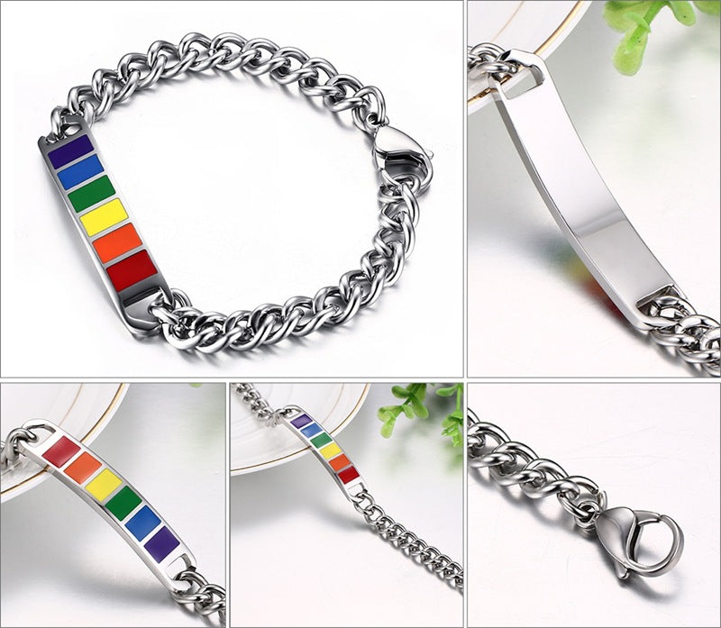 Pulsera de Acero Multicolor – Estilo Unisex Moderno TrendShop MX