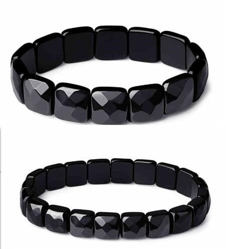 Pulsera de obsidiana natural para parejas (hombre y mujer)
