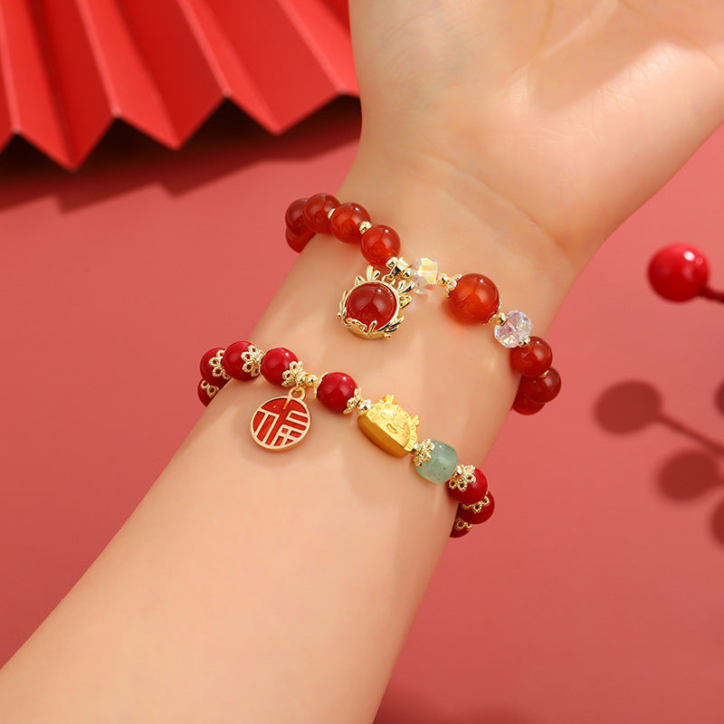 Pulsera de Ágata y Dragón de la Suerte – Protección Unisex Premium TrendShop MX