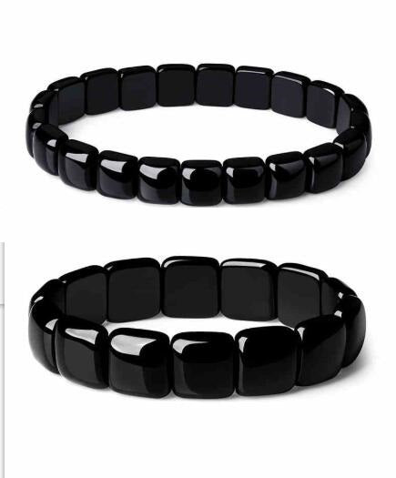 Pulsera de obsidiana natural para parejas (hombre y mujer)
