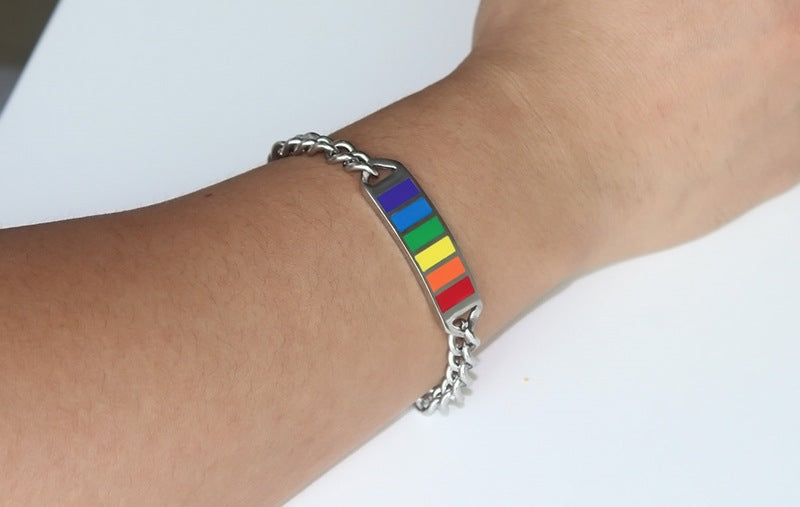 Pulsera de Acero Multicolor – Estilo Unisex Moderno TrendShop MX