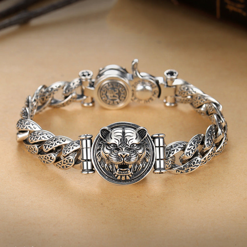 Pulsera Tigre Rotatoria – Fuerza y Estilo Masculino TrendShop MX