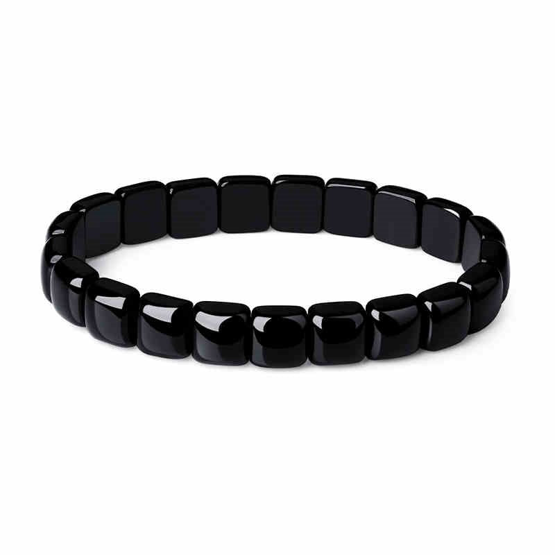 Pulsera de obsidiana natural para parejas (hombre y mujer)
