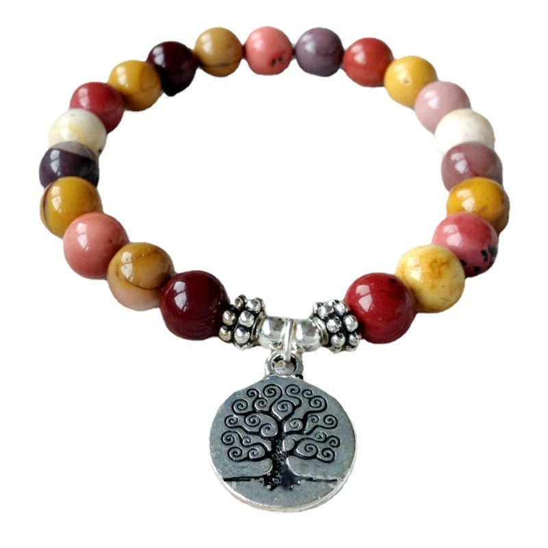 Pulsera de piedra amarilla natural