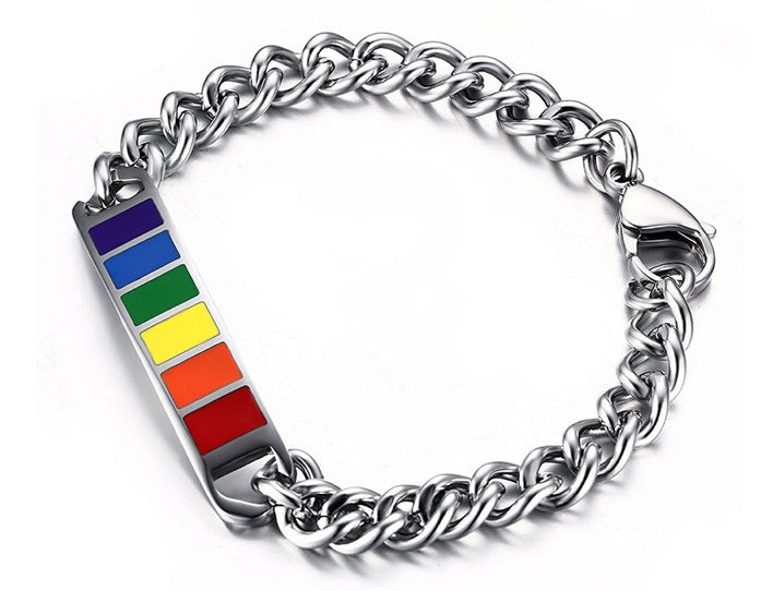 Pulsera de Acero Multicolor – Estilo Unisex Moderno TrendShop MX