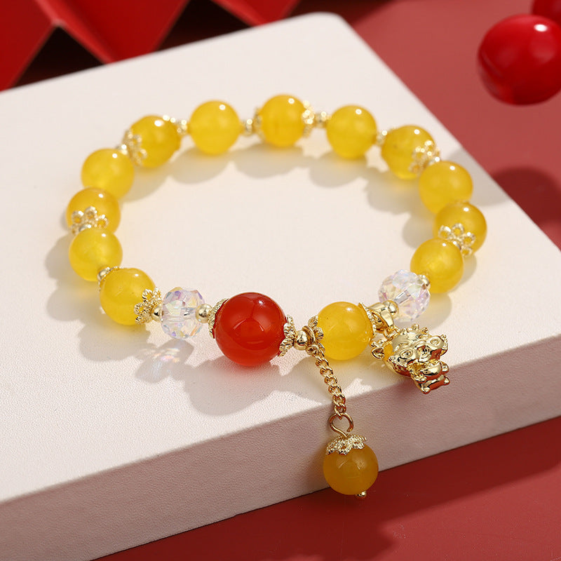 Pulsera de Ágata y Dragón de la Suerte – Protección Unisex Premium TrendShop MX