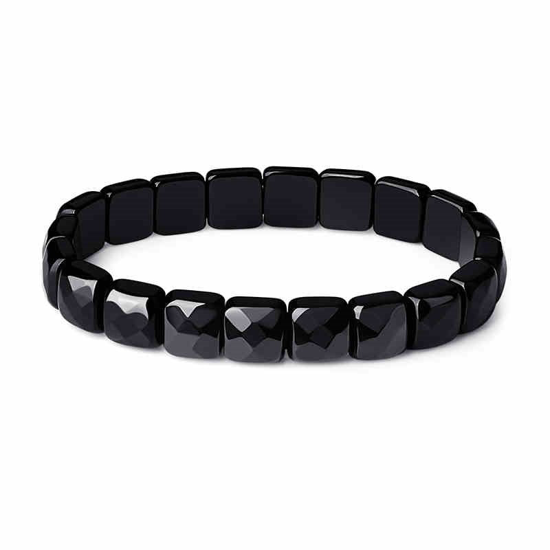 Pulsera de obsidiana natural para parejas (hombre y mujer)